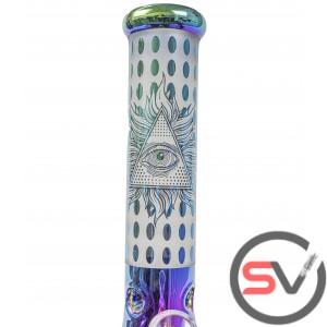 ALL SEEING EYE METALLIC GLASS BEAKER 14inch - RAINBOW